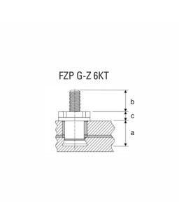 FZP 15x15,5 M8/16 G-Z (6KT) Anker, Verbundglas