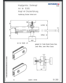 STUDIO Rondo LM-Drehknopf Garnitur, Drückerführung, F150