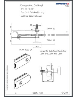 STUDIO Rondo LM-Drehknopf Garnitur, Drückerführung, F157