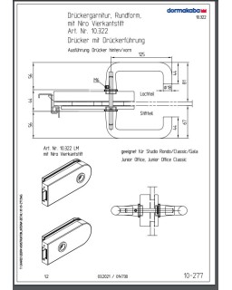 STUDIO Rondo Drückergarnitur, Drückerführung, mit Nirostift, F157