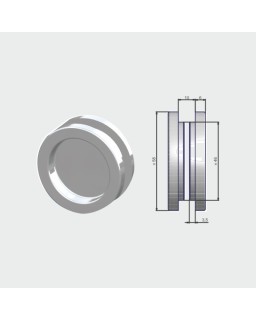 Griffmuschelpaar, Niro matt, Außen Ø58 mm