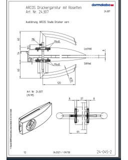 STUDIO Arcos Drückergarnitur mit Rosetten, F150