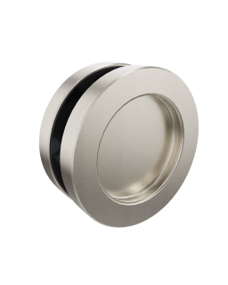 Schraubbarer Muschelgriff, Ø 60 mm, Türblattstärke: 10-12 mm, V2A