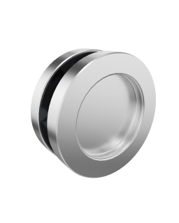 Schraubbarer Muschelgriff, Ø 60 mm, Türblattstärke: 10-12 mm, ALU Eloxiert E6/EV1