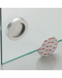 Griffmuschel selbstklebend Ø 65mm, Alu silberfärbig