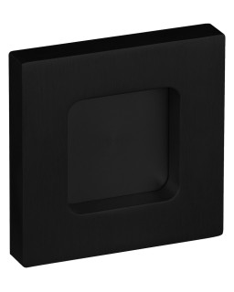 Griffmuschel 6403K eckig 70x70mm, schwarz matt